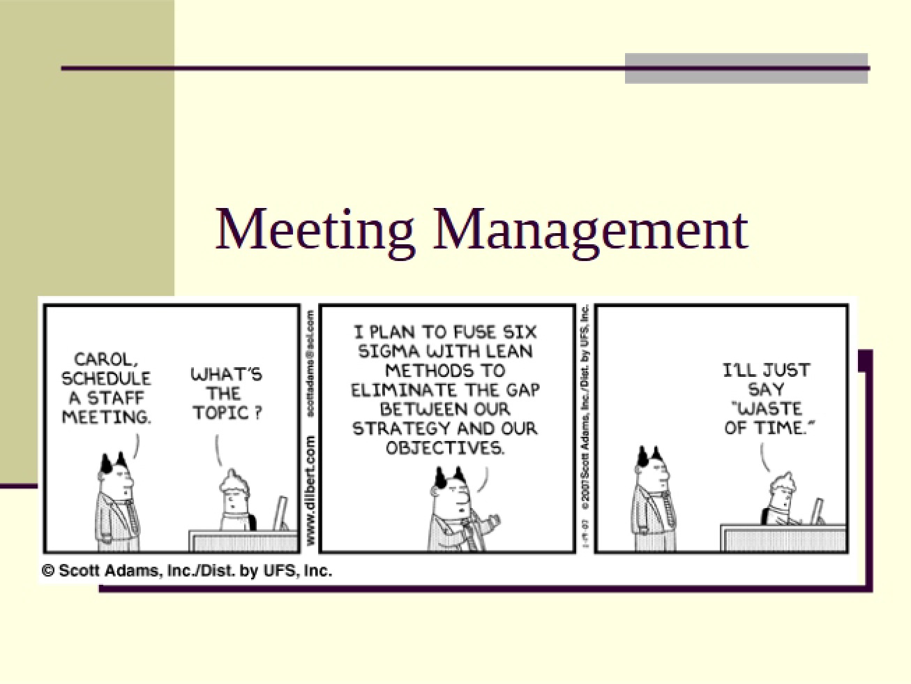 Management of Meetings