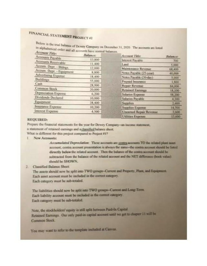 Project #2 - Financial Statements