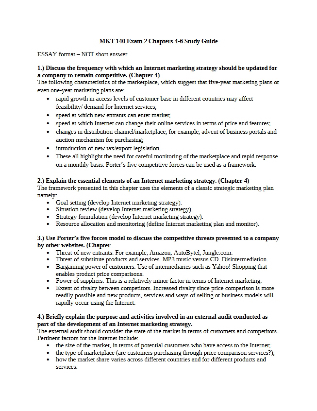 Examination Two