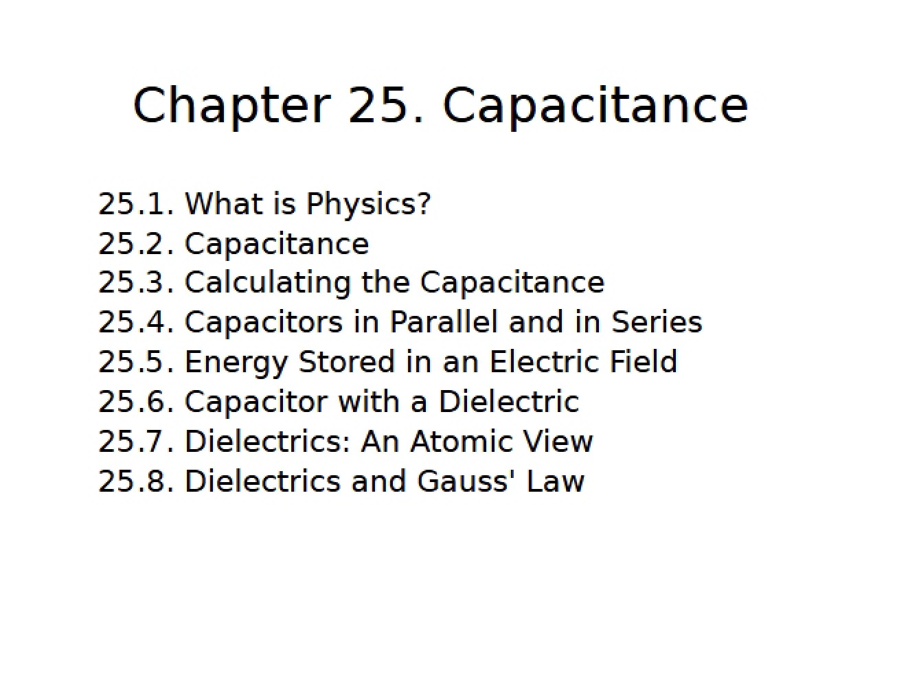 Electrical Capacitance