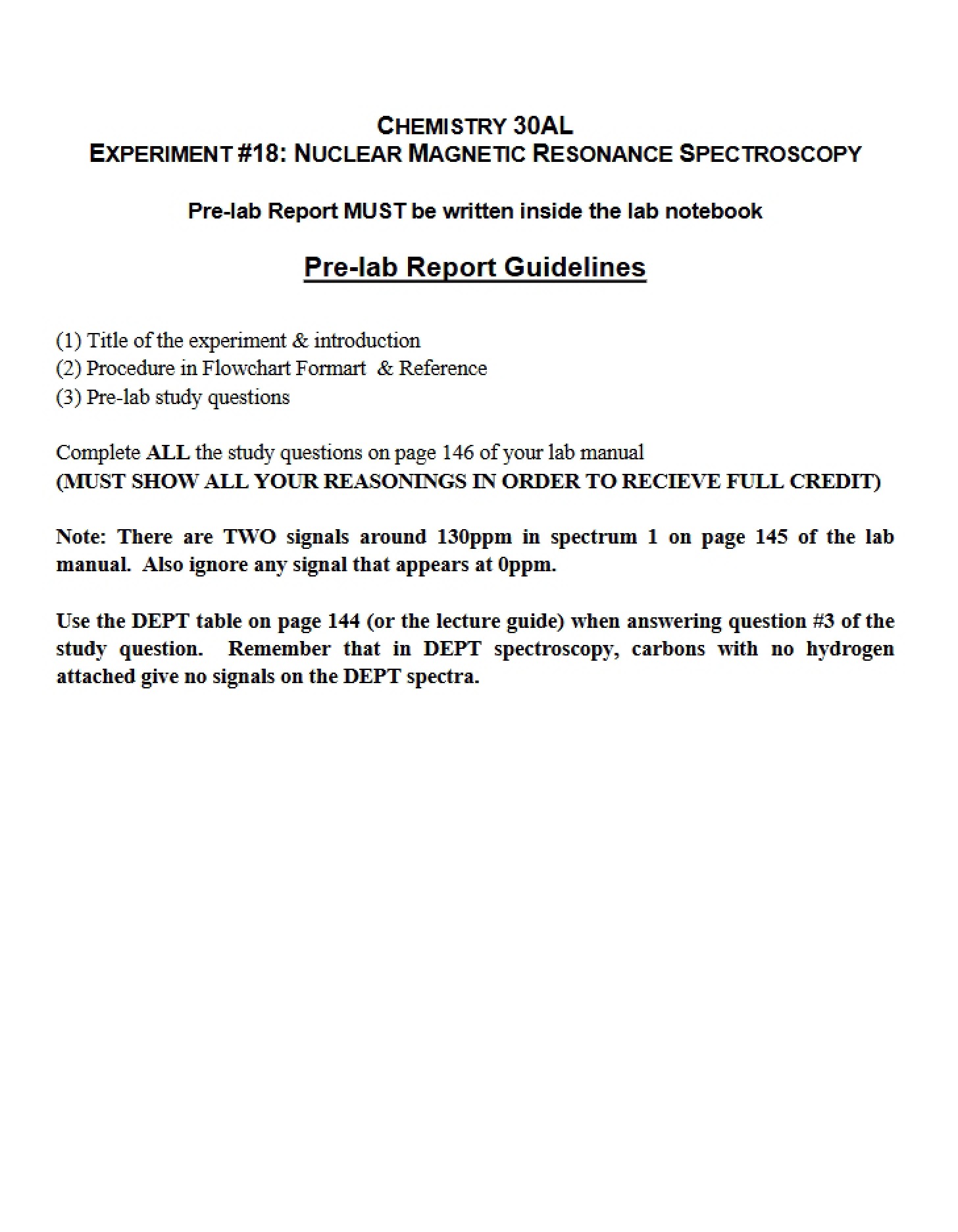 Guidelines for NMR