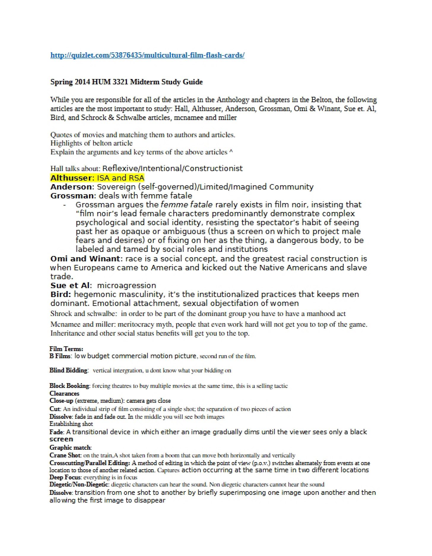 Detailed Mid-Term Study Manual