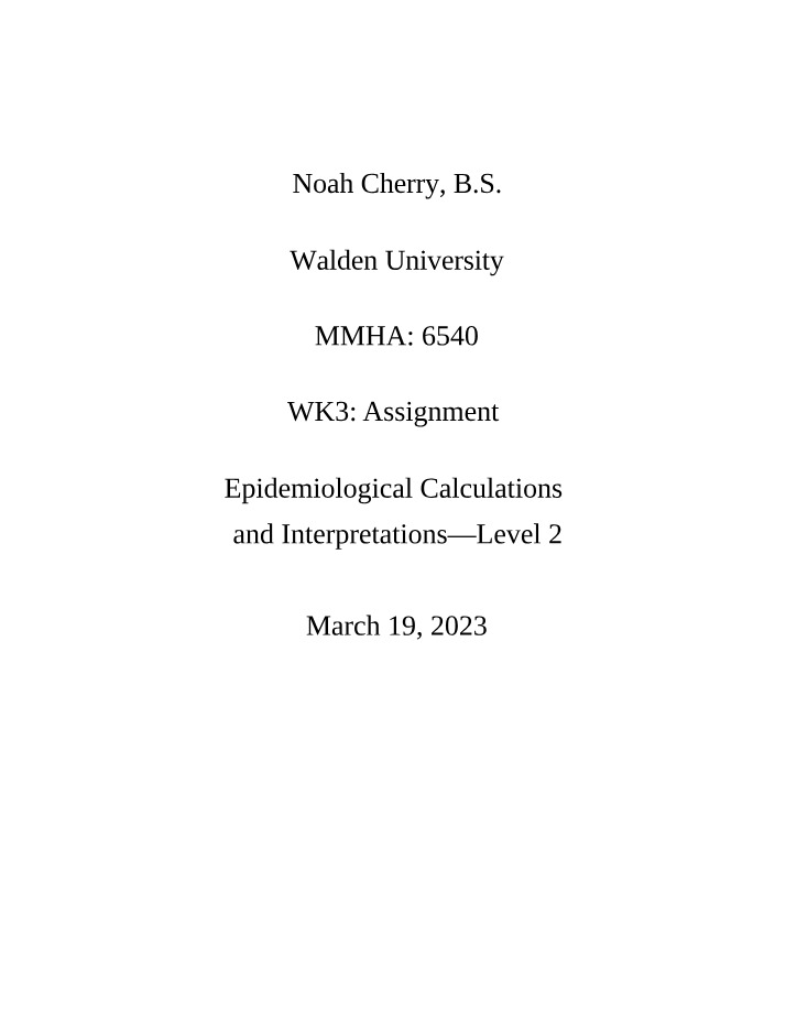 Exposed - Epidemiological Calculations and Interpretations