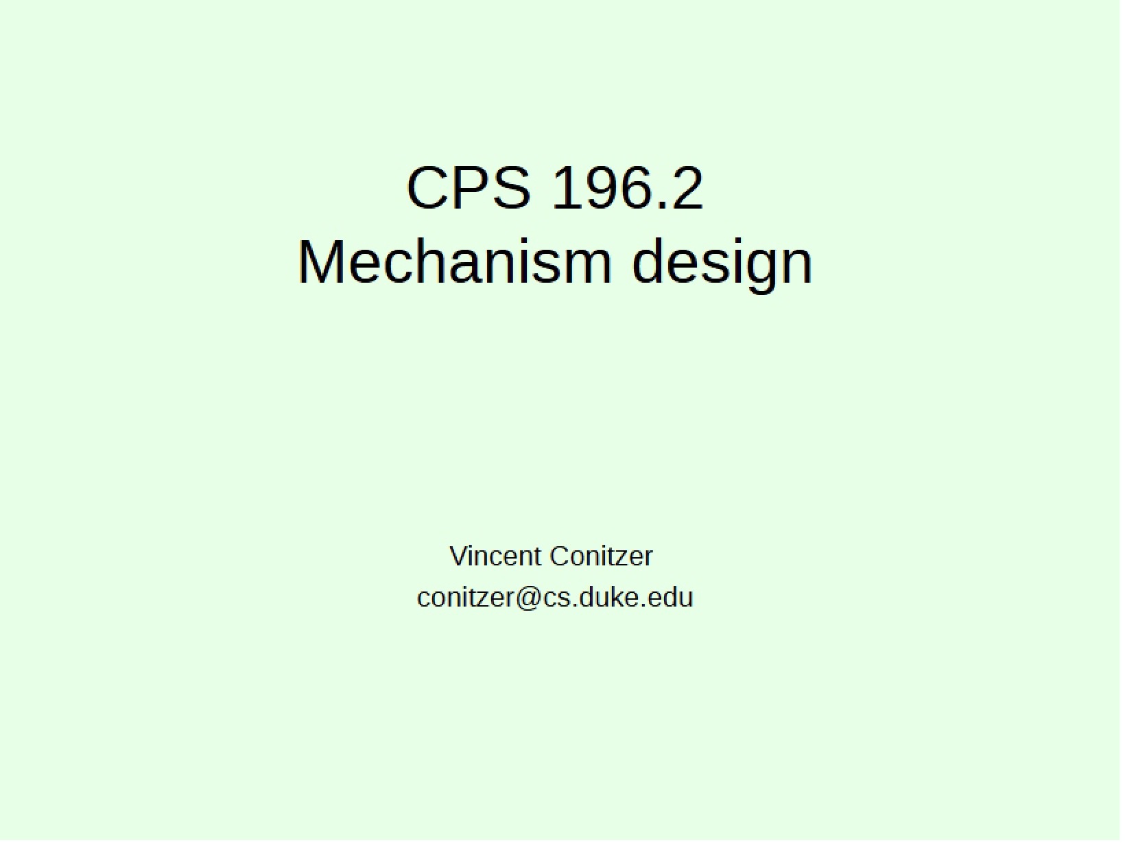 Mechanism Design Theory