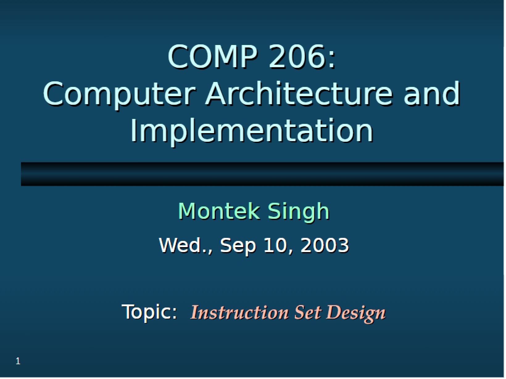 Notes from Architecture Lectures