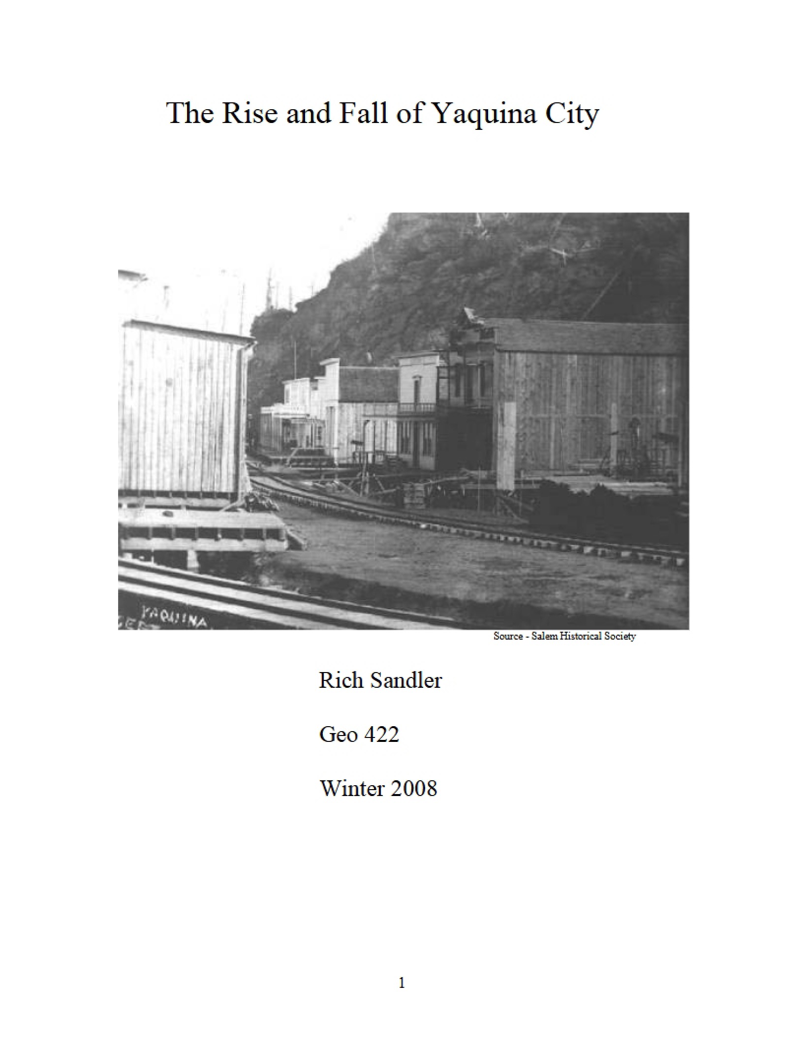 Lecture Notes Historical Landscapes