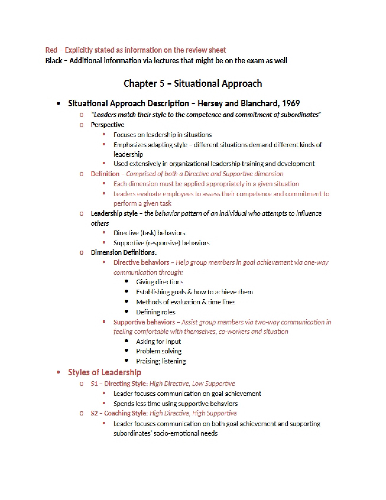 Leadership Dynamics Lecture Notes