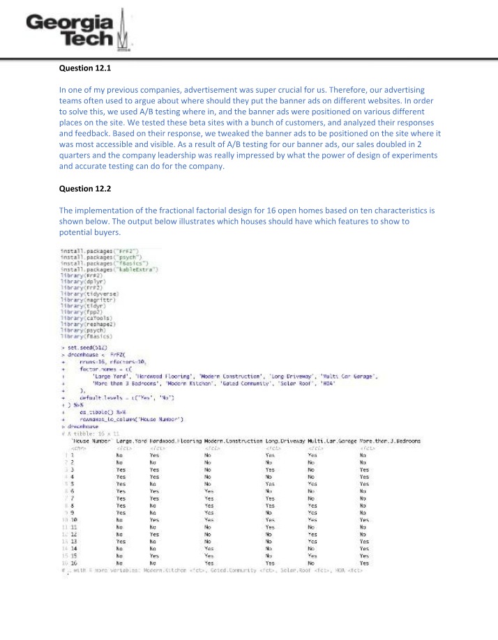 Probability and Statistics Problems - Georgia Tech