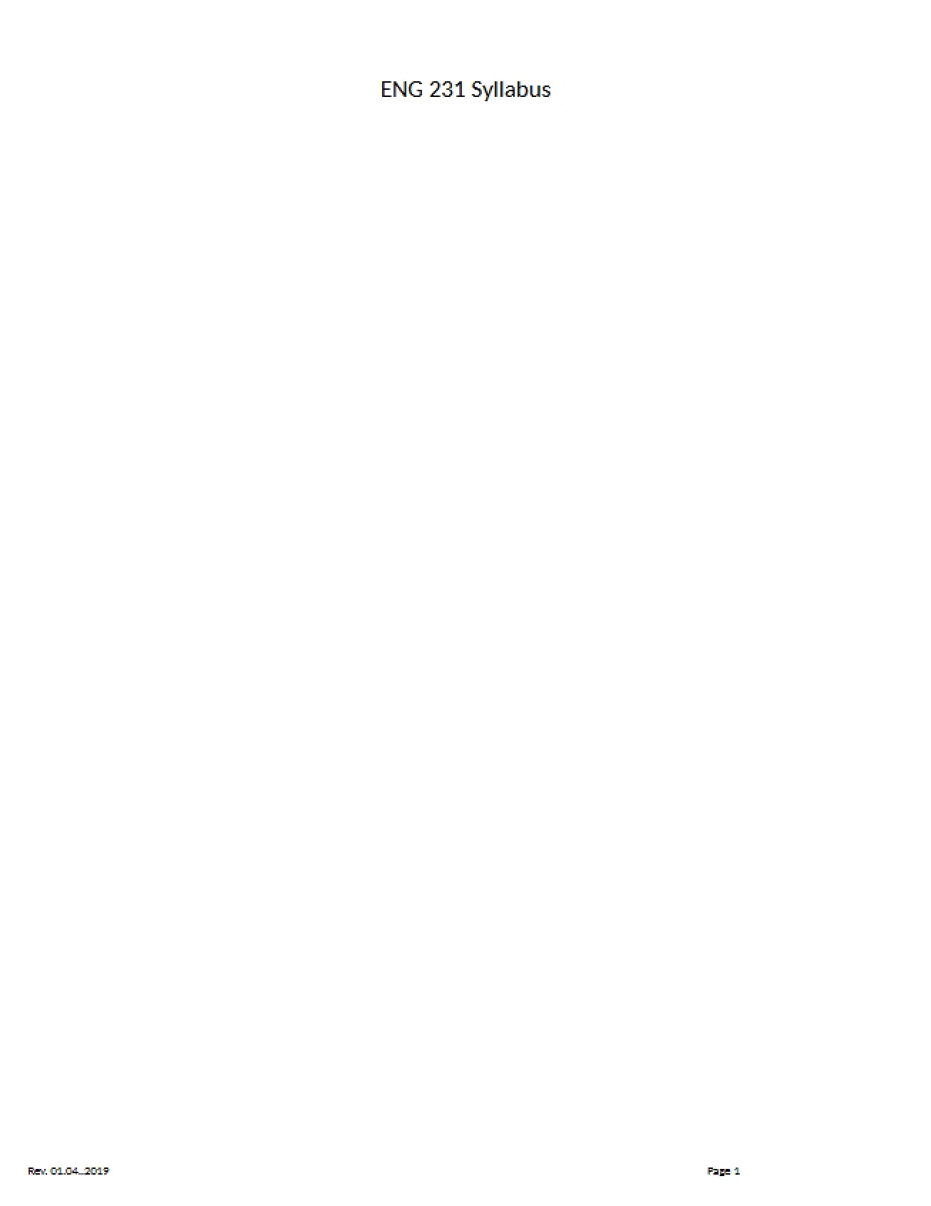 American Literature Syllabus