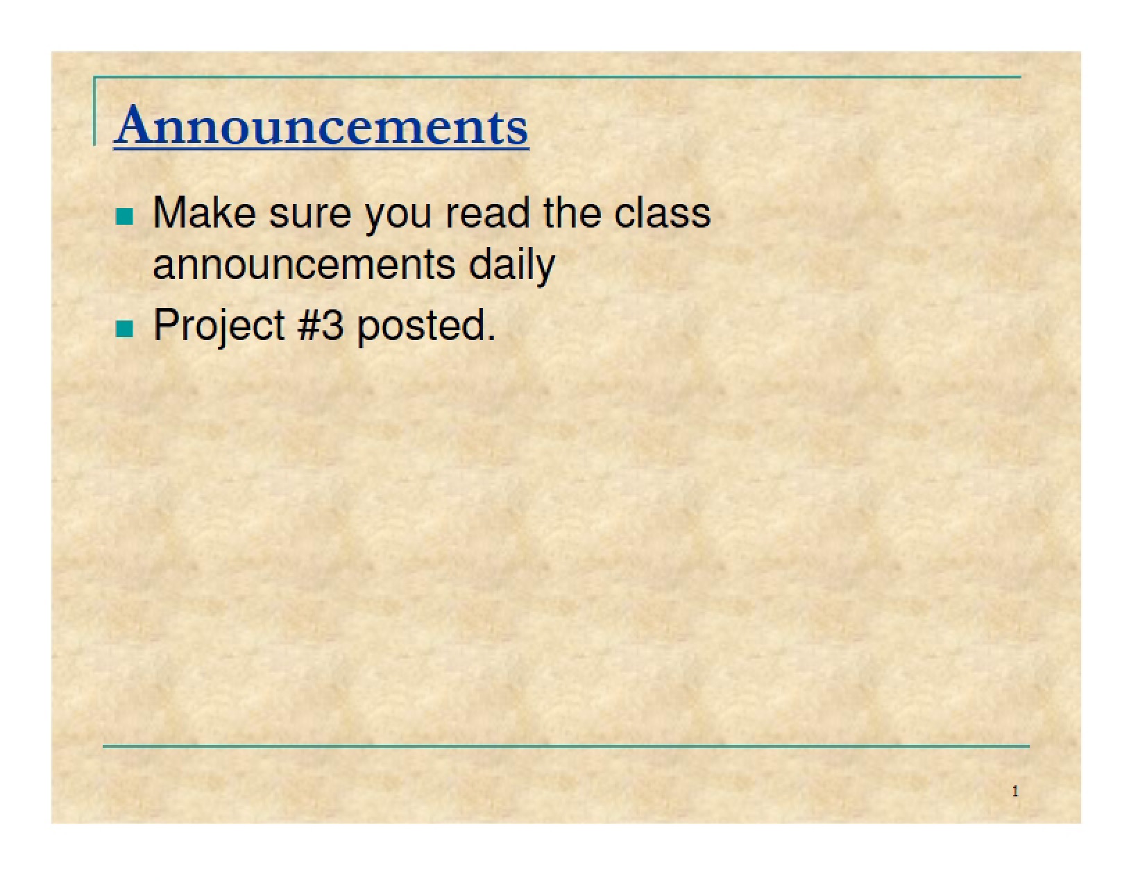 Class Slides