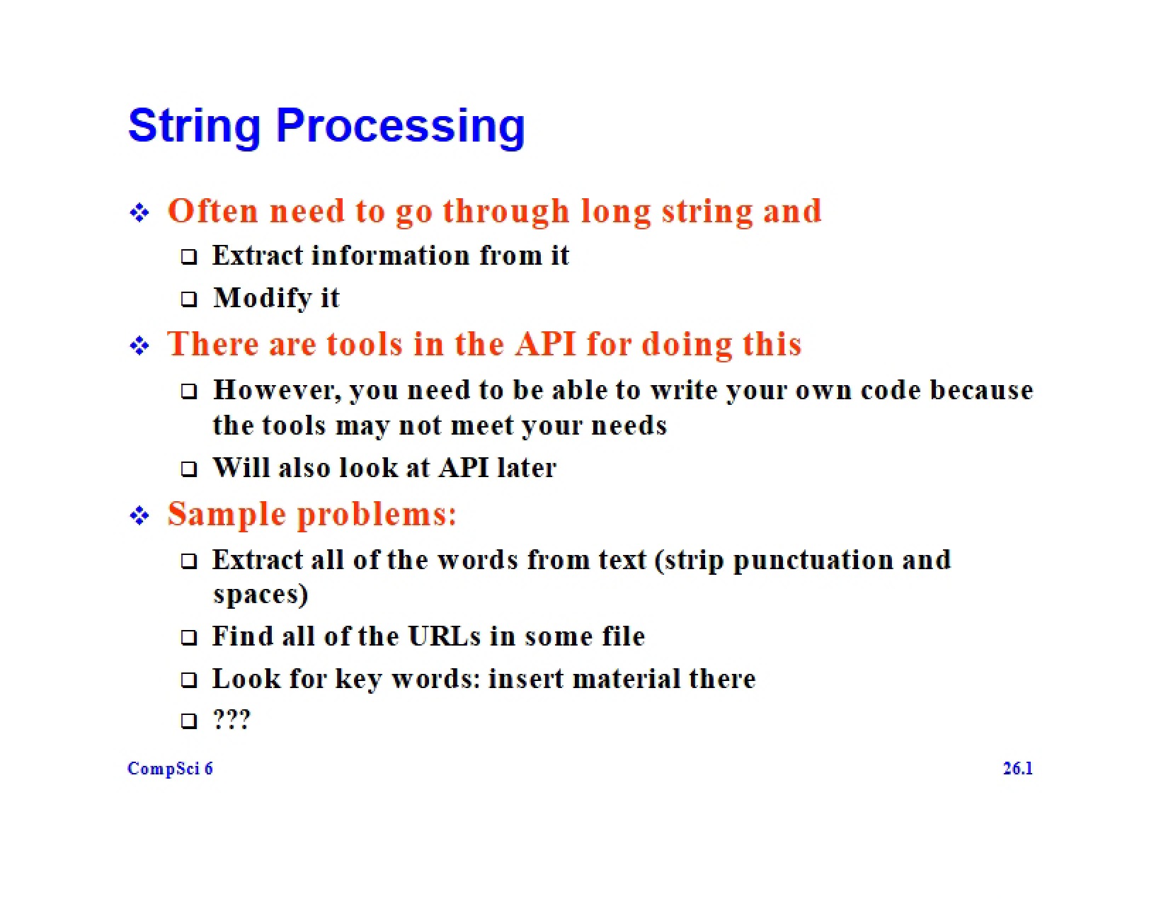 Processing Strings