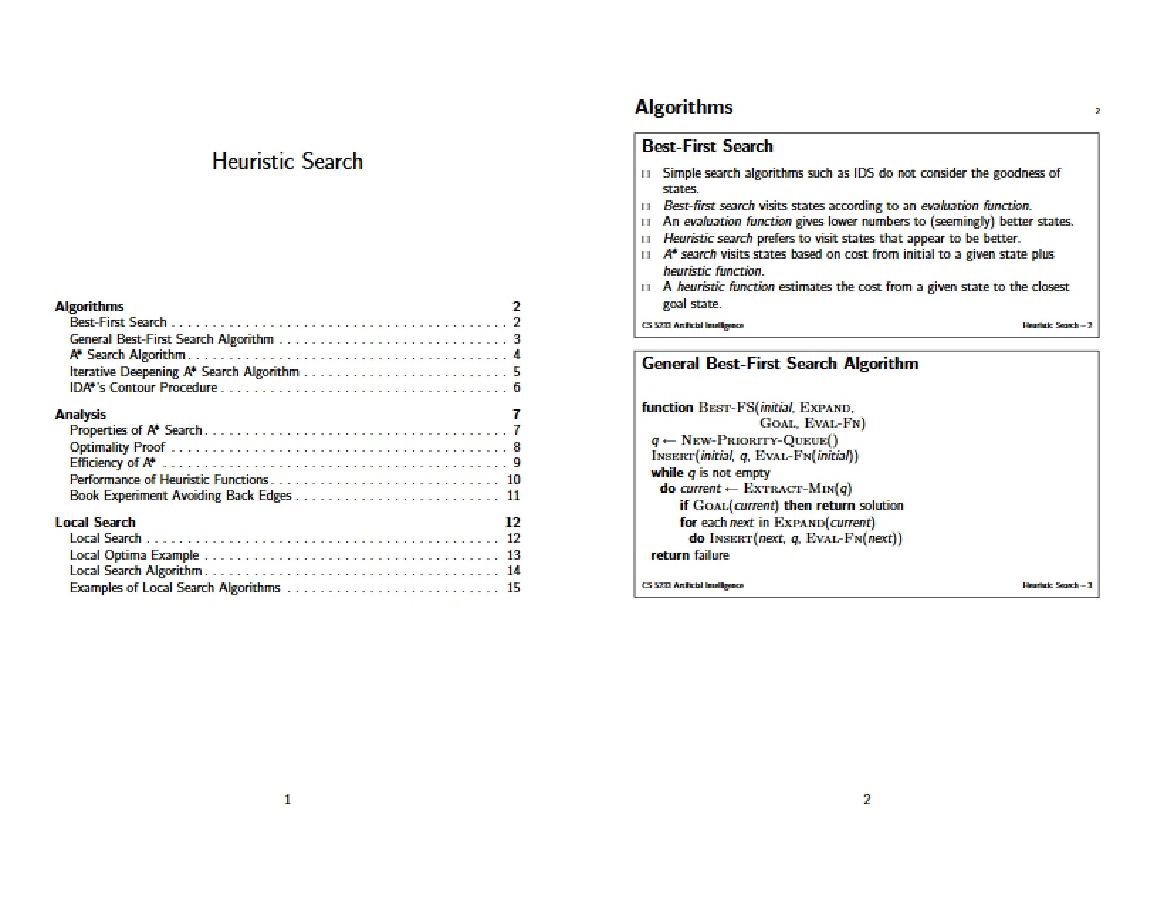 Search Heuristics