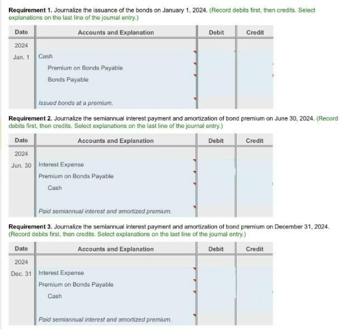 Journal Entries - Bond Issuance and Amortization