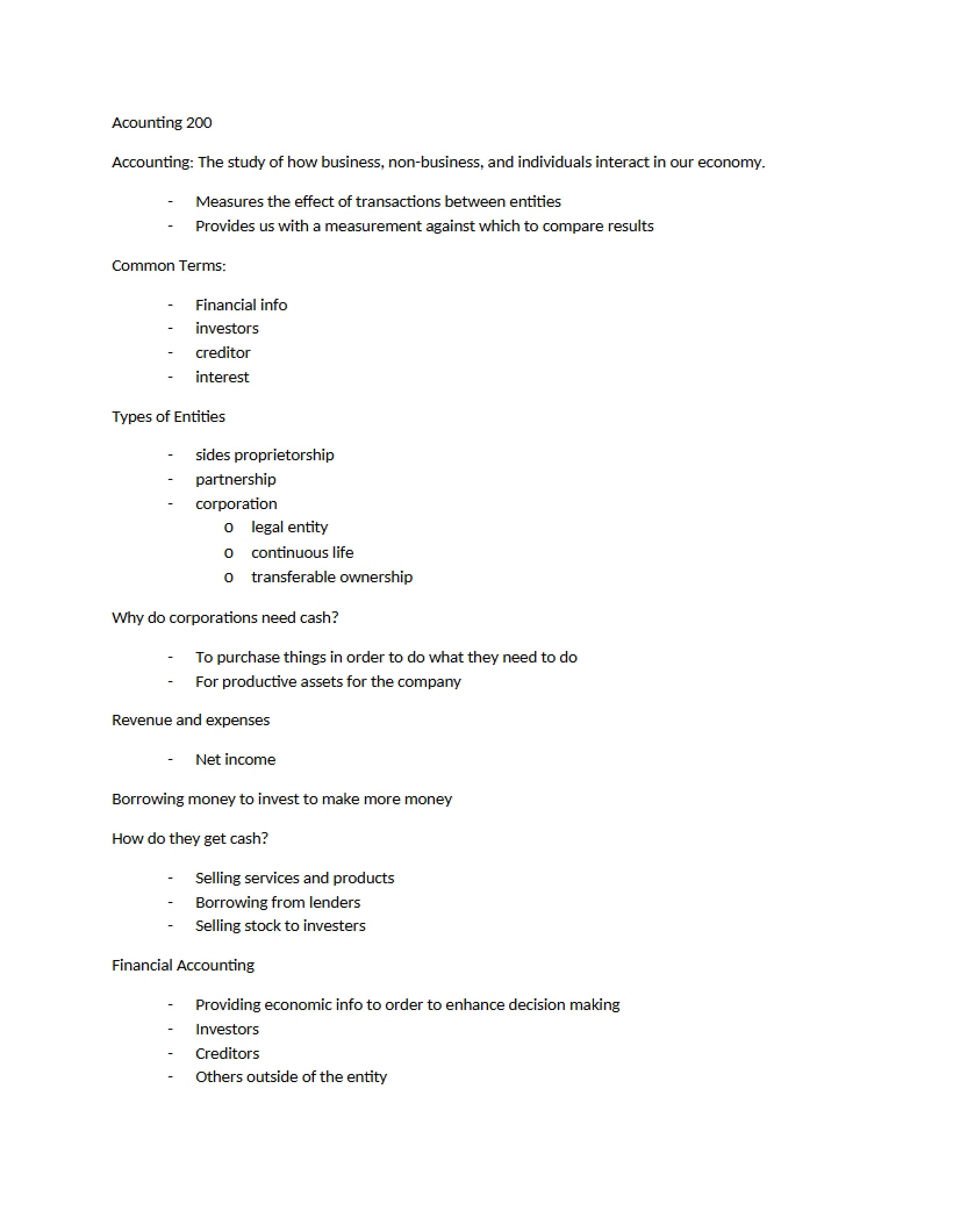 Financial Accounting Basics