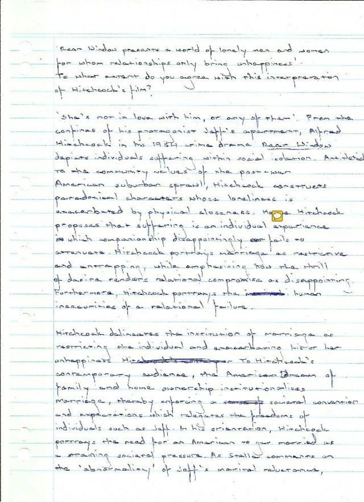 Rear Window Essay Analysis