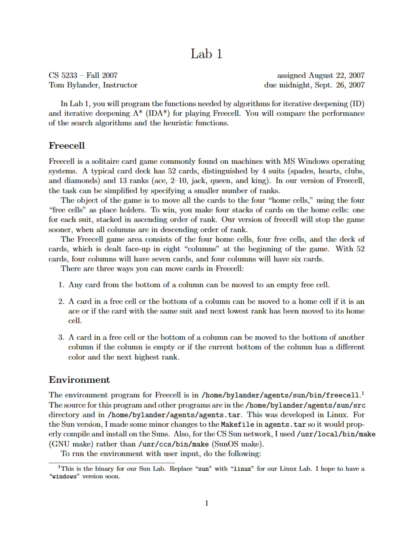 AI Laboratory Exercises