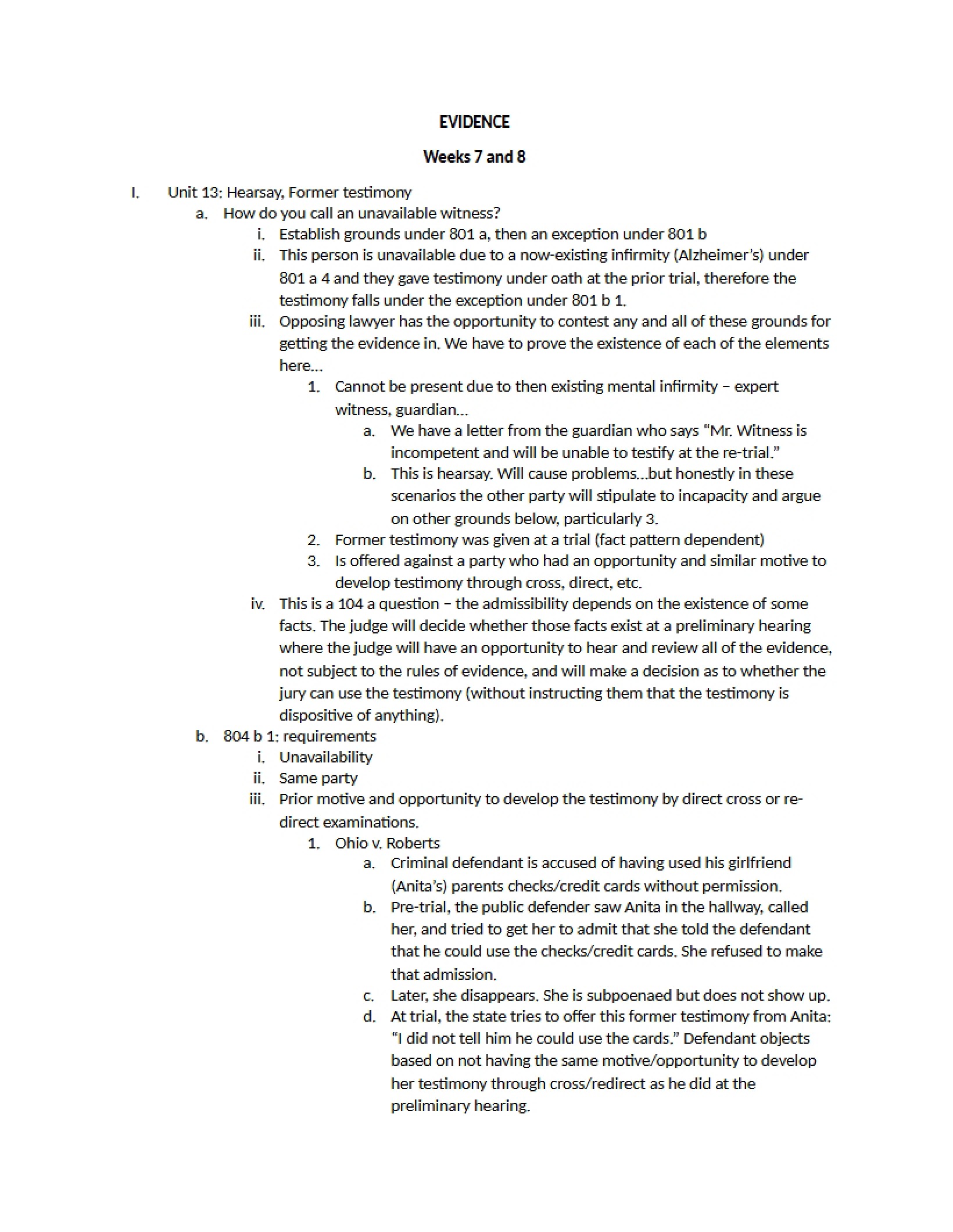 Weeks 7-8 Evidence Notes