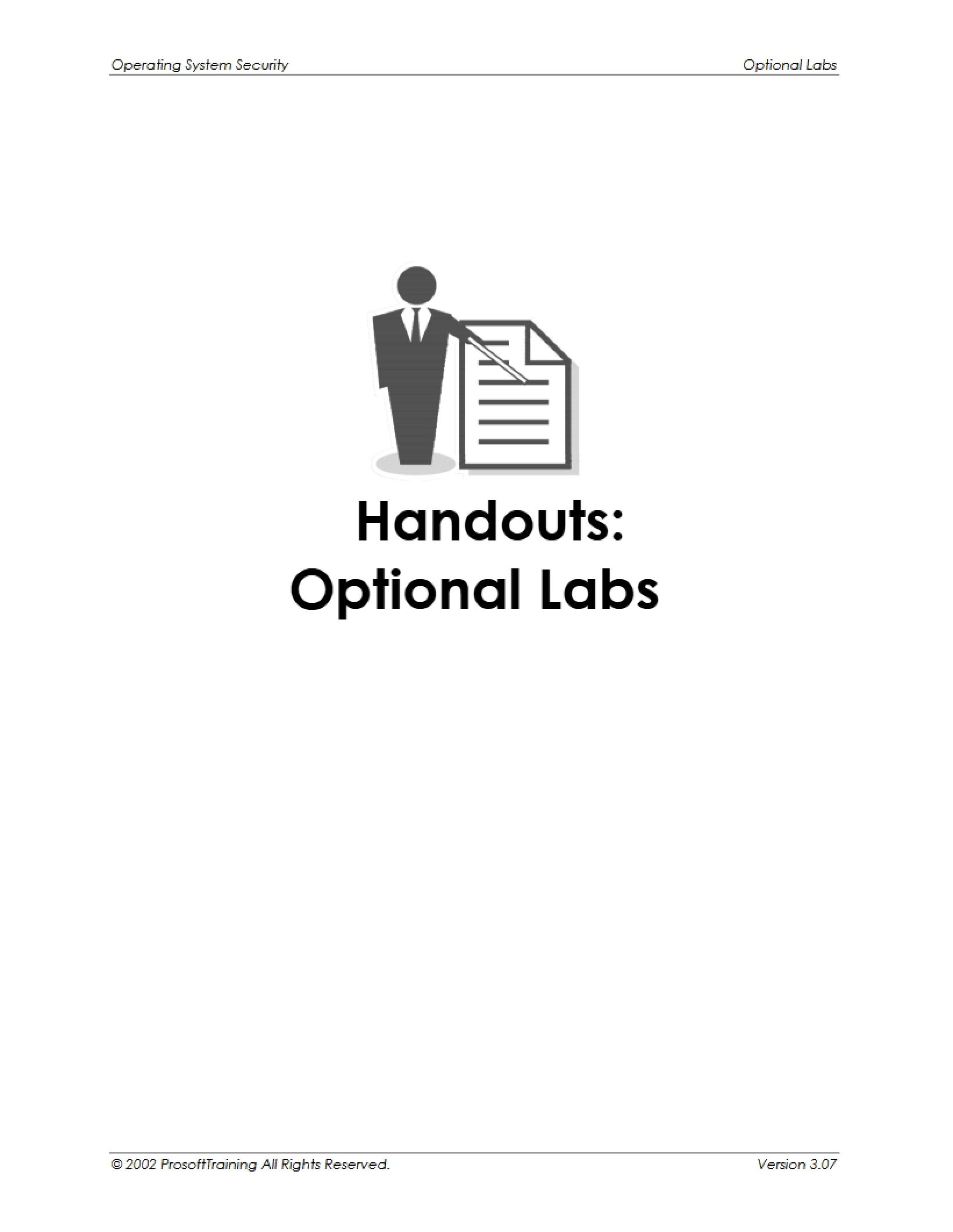 Optional Lab Handouts