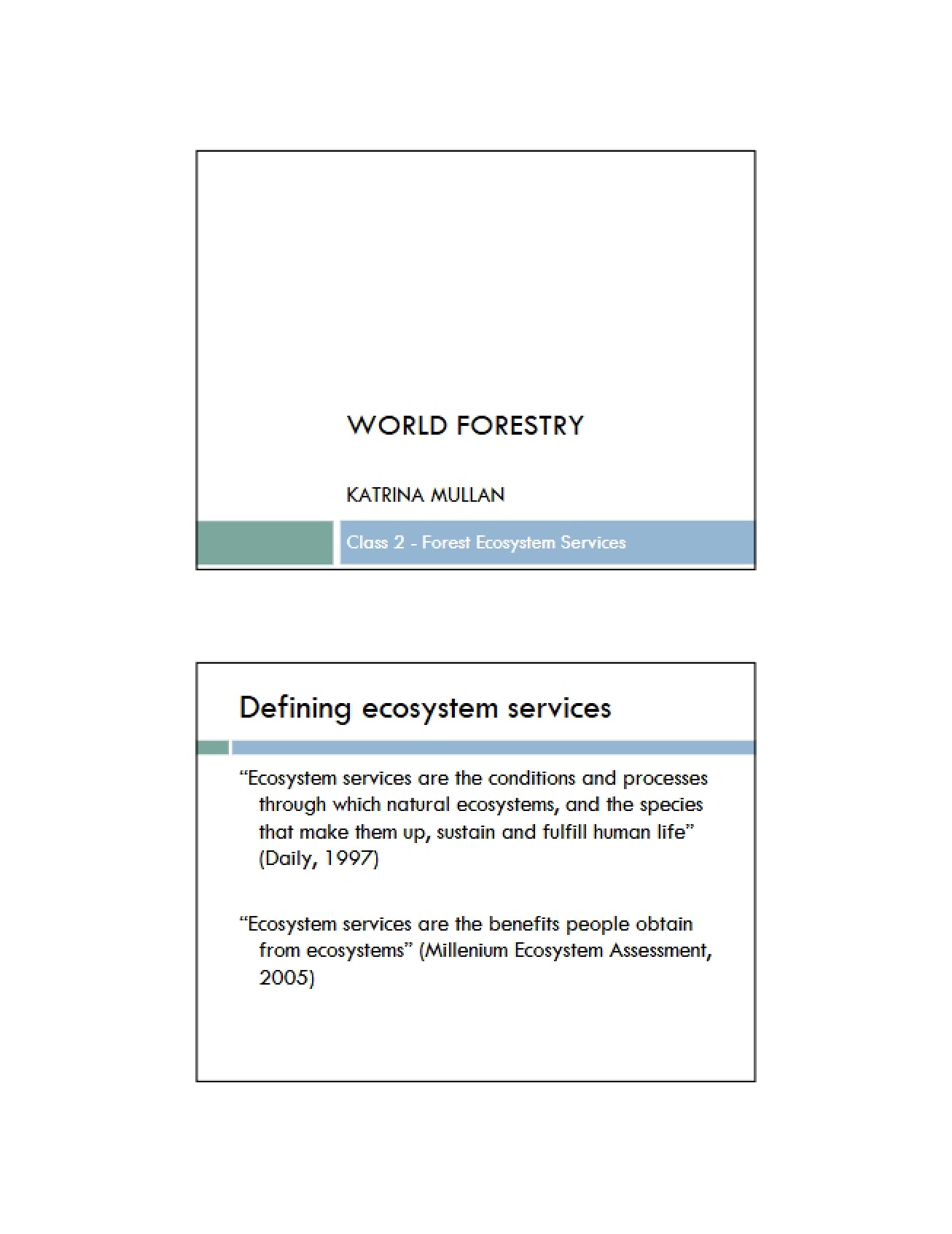 Forestry Concepts