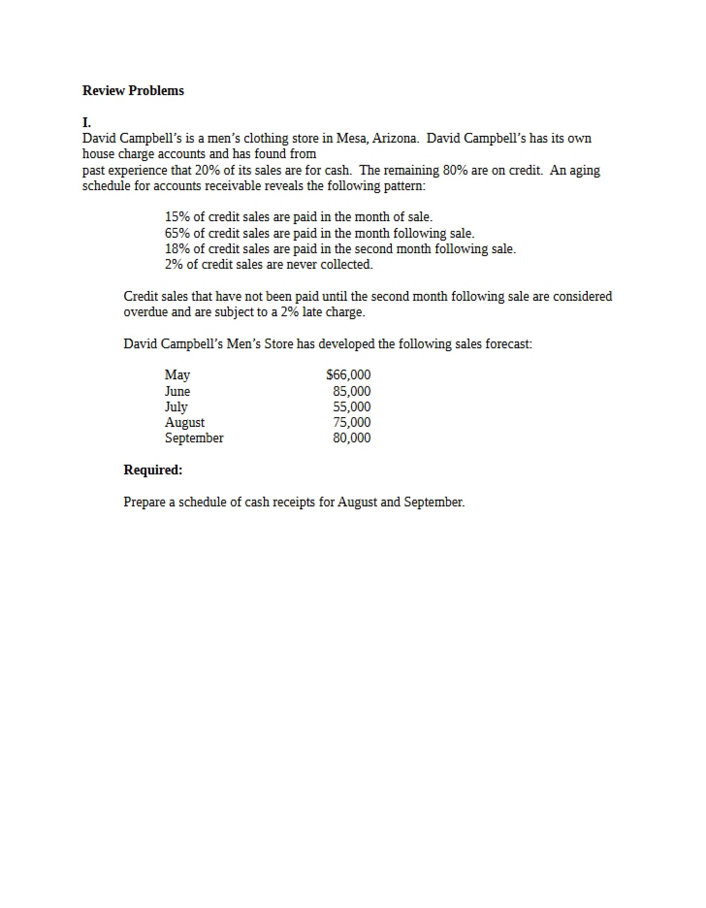 Problems for Review