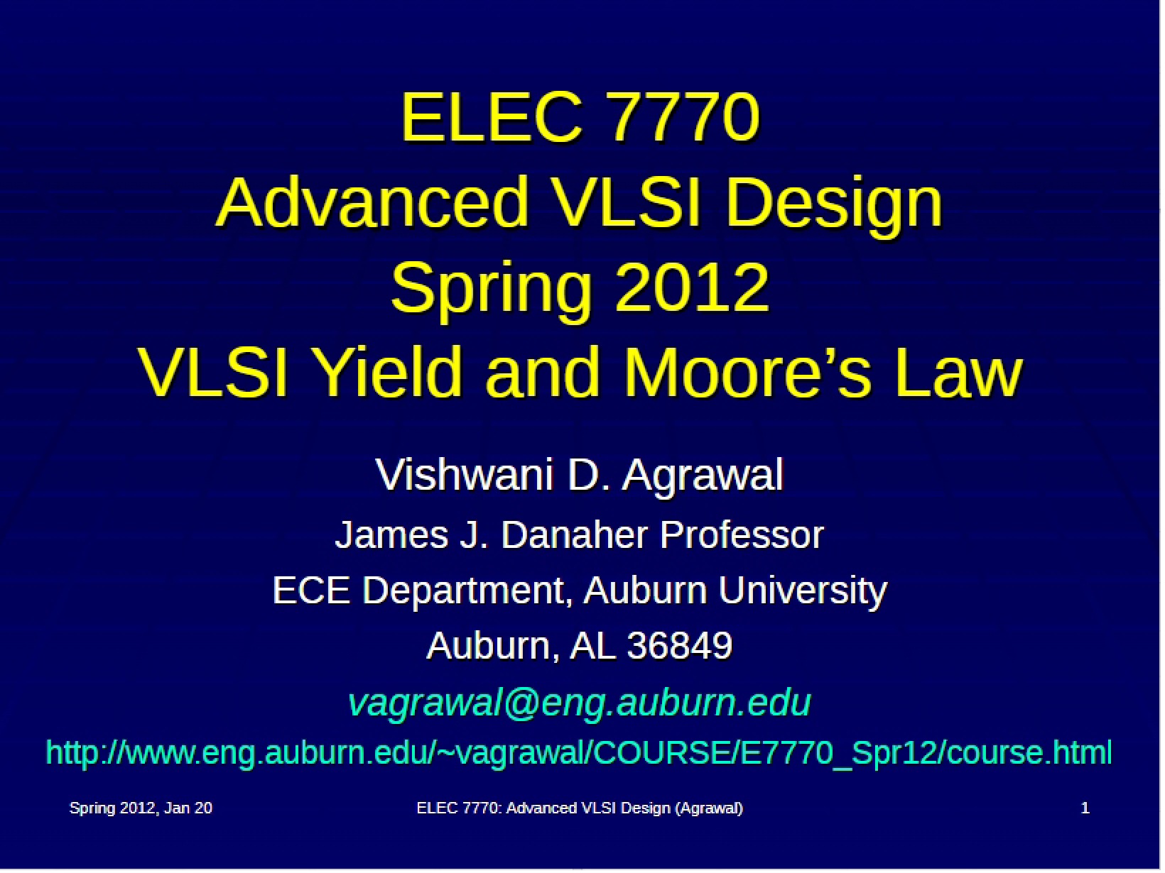 Advanced VLSI Lecture 02