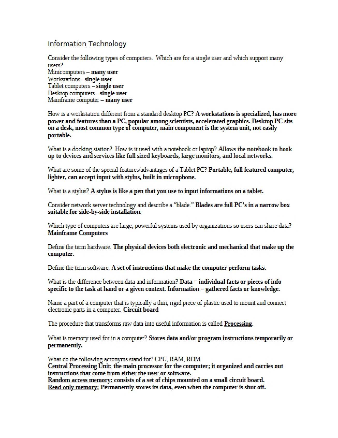 Tech Information