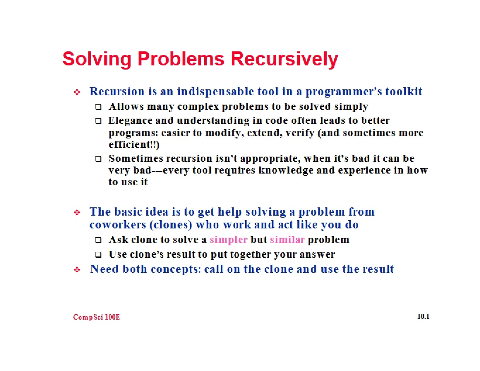 Problem Solving with Recursion