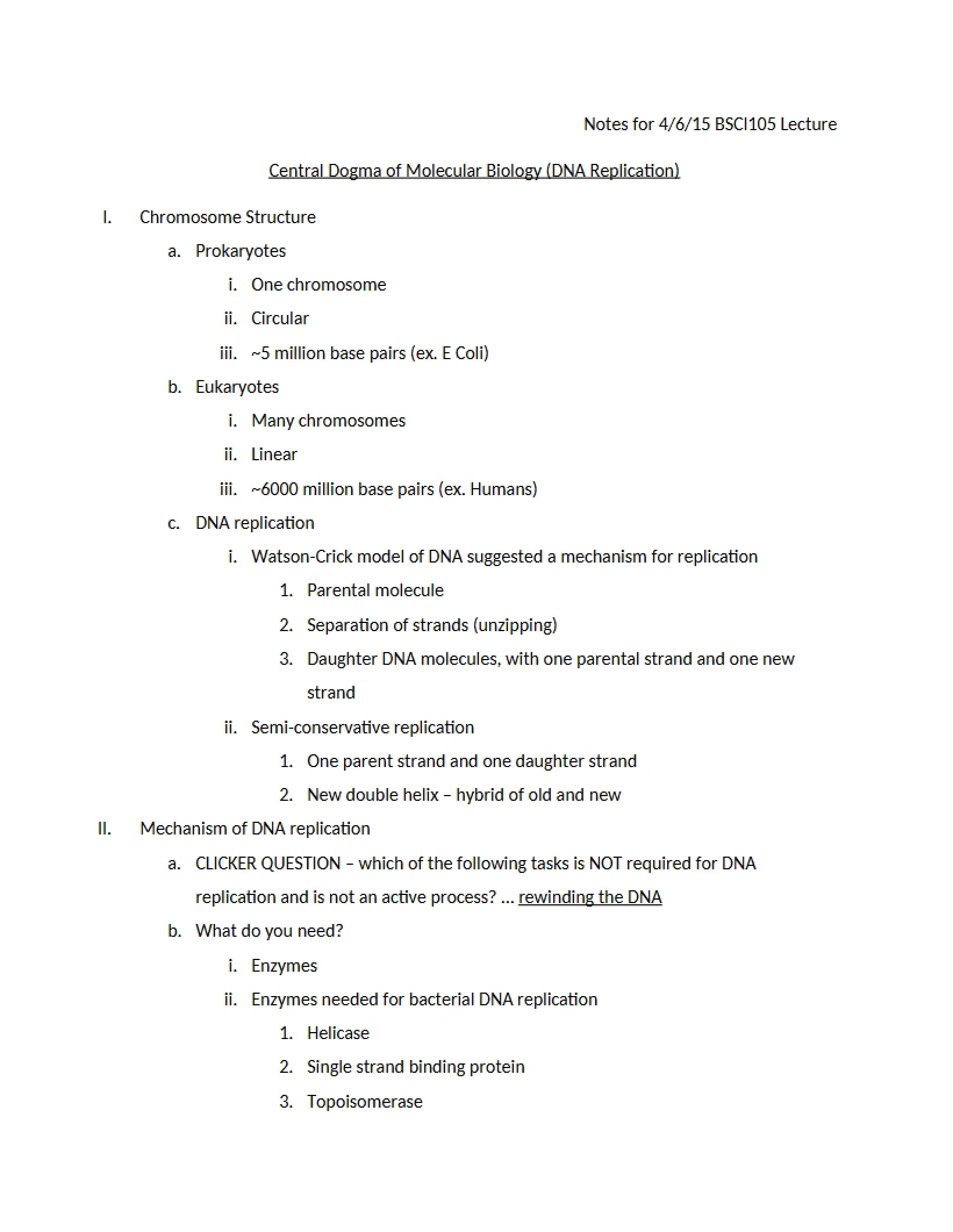 Molecular Biology Central Dogma