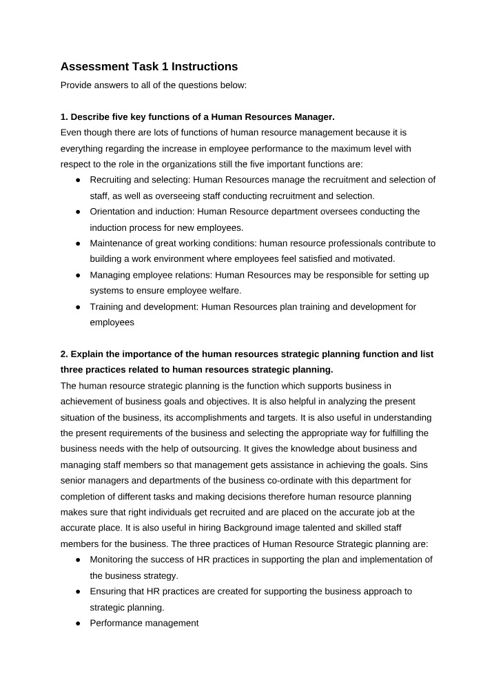 Assessment Task 1 - BSBHRM602