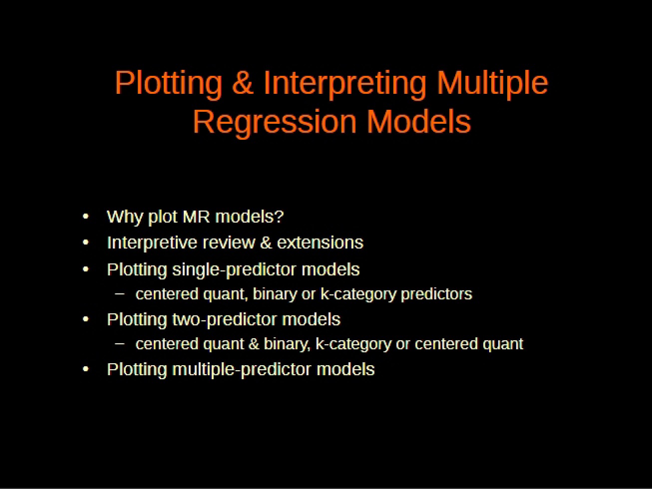 Multiple Regression Model Plotting