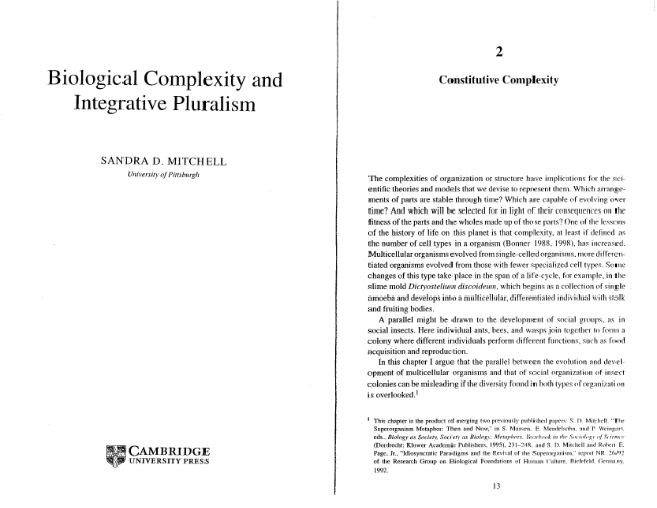 Analyzing Constitutive Complex Systems