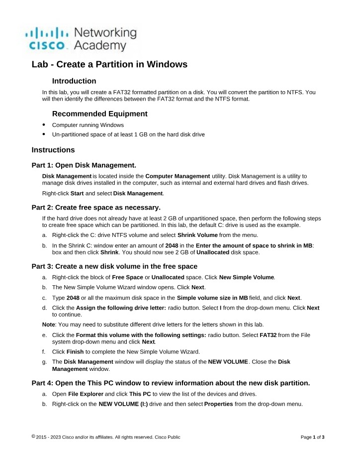Creating a Partition in Windows - Step-by-Step