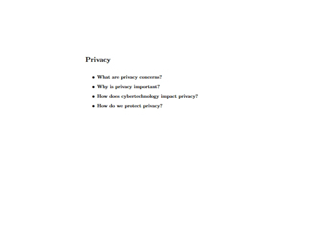 Importance of Privacy in the Digital Age