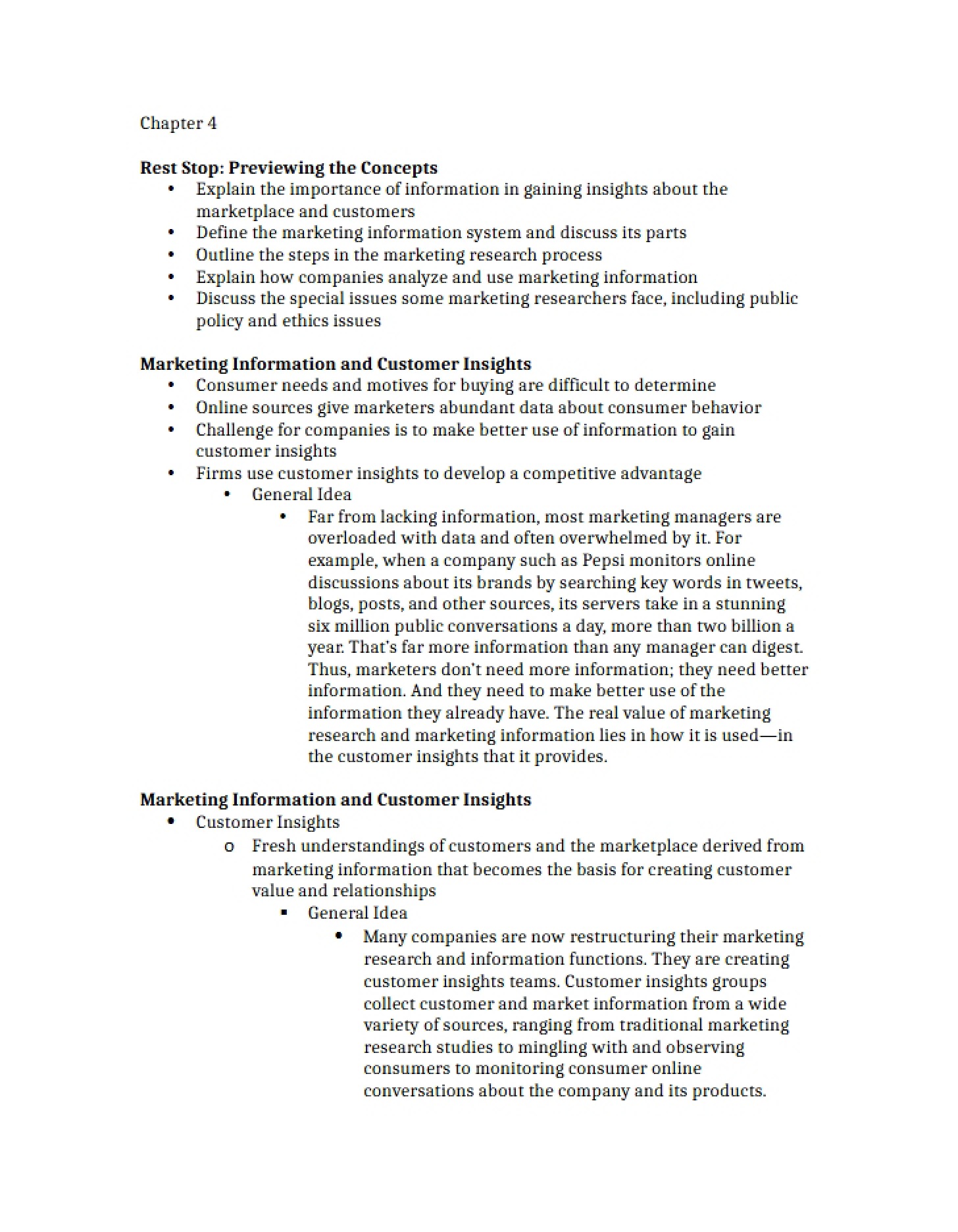 Notes from Chapter 4 Lecture