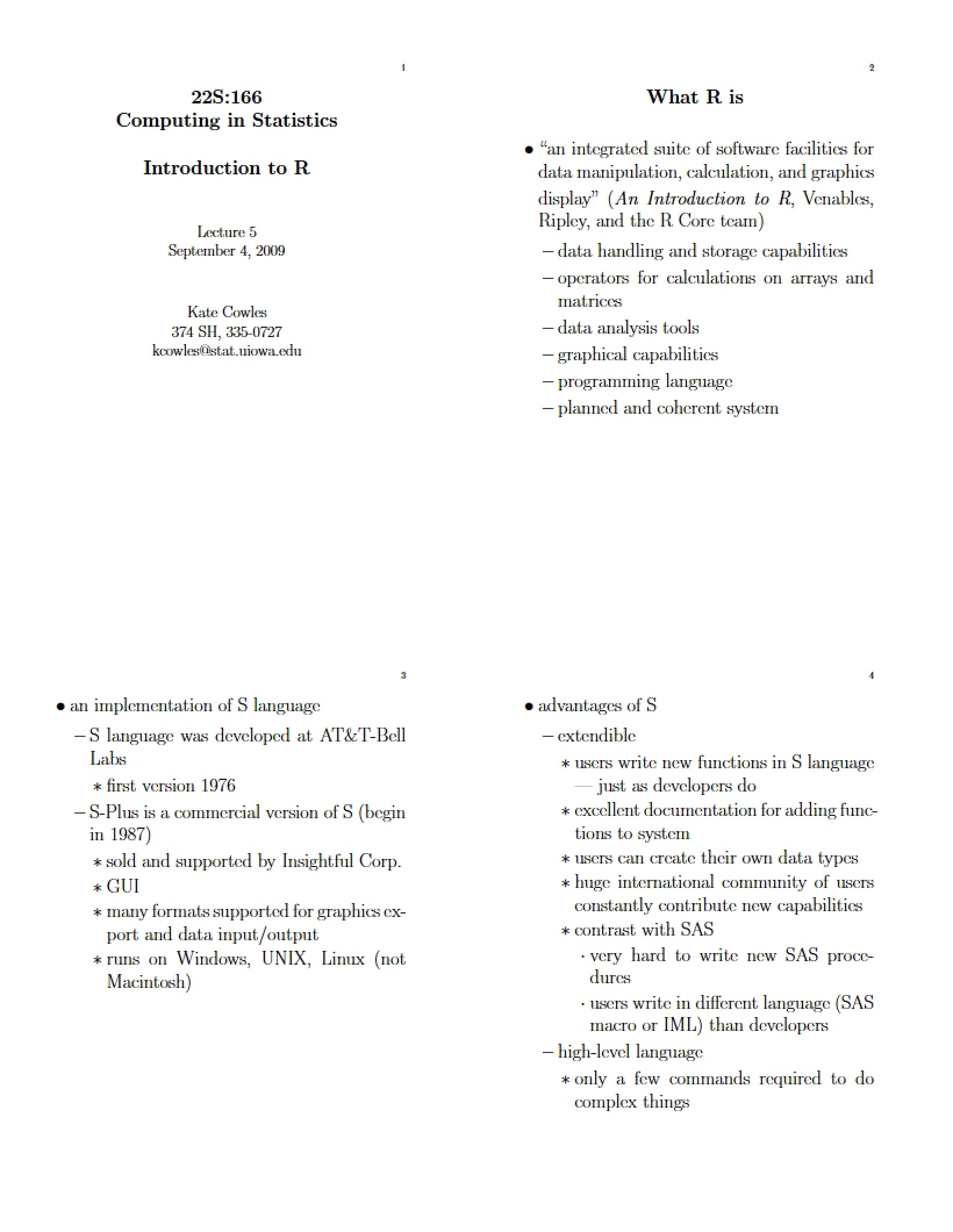 Statistics and Computing (10)