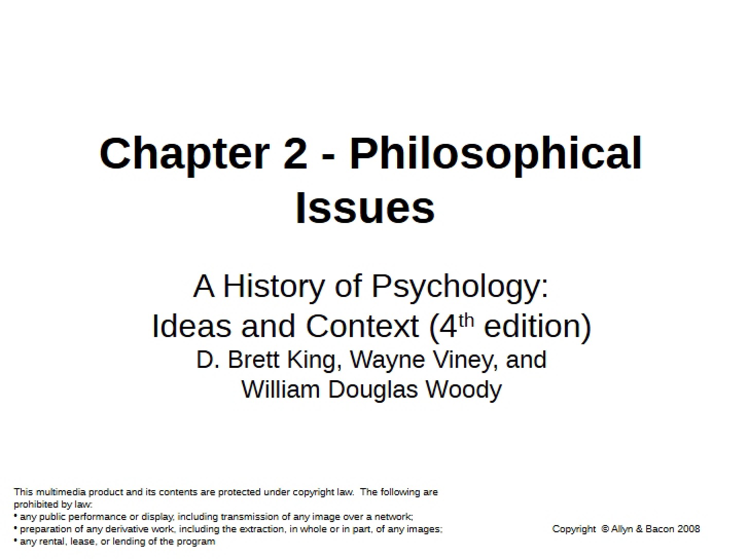 Philosophical Issues Chapter Two