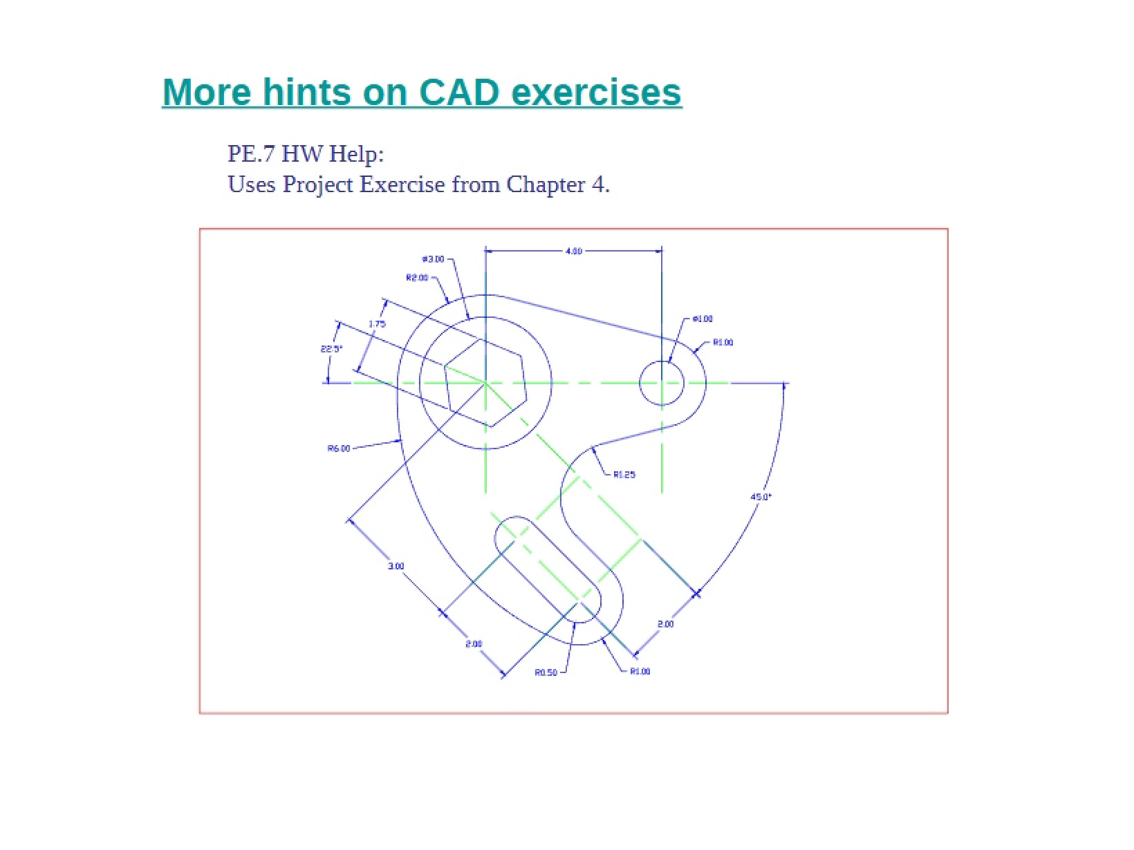 Exercises for CAD