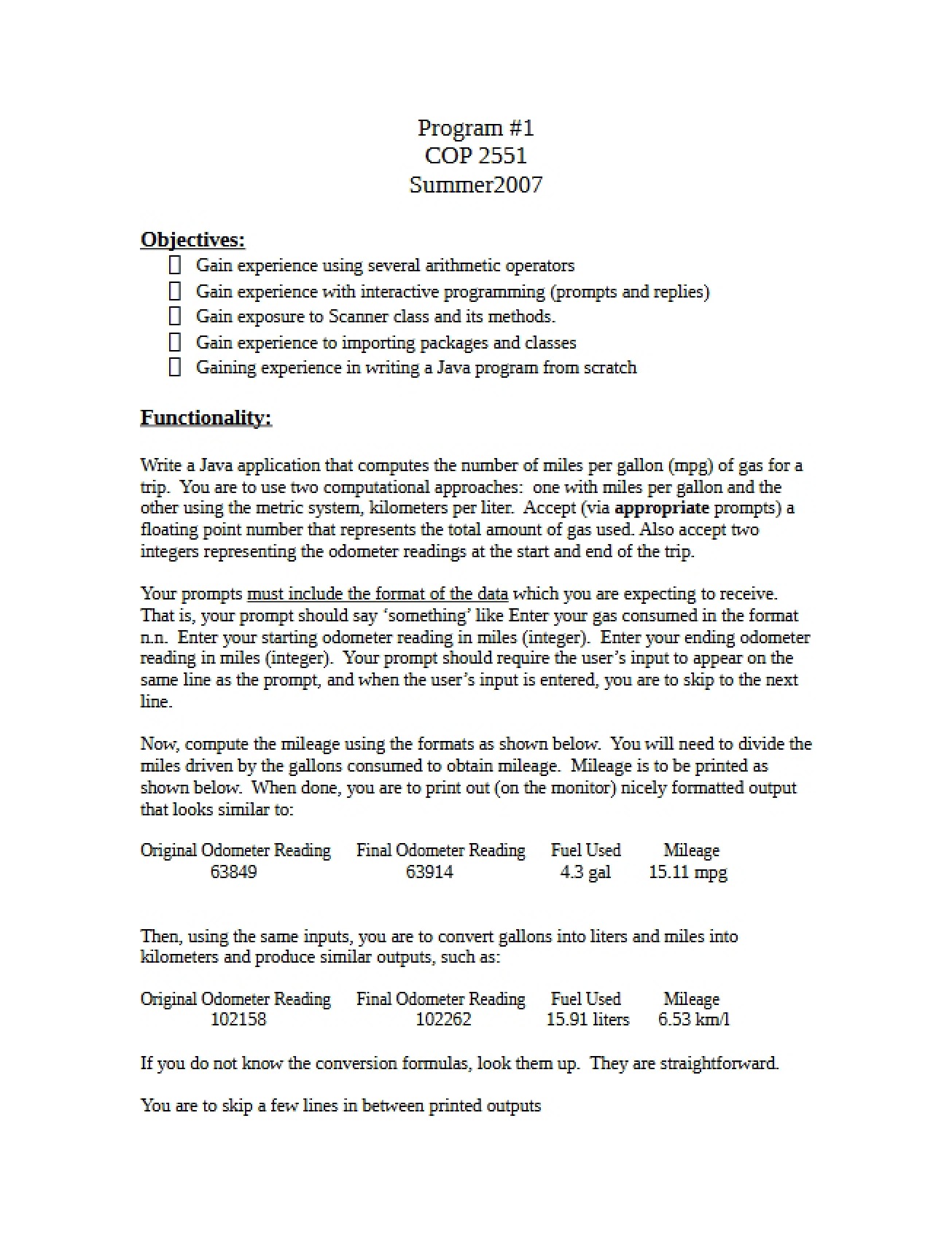 COP 2551 Study Notes
