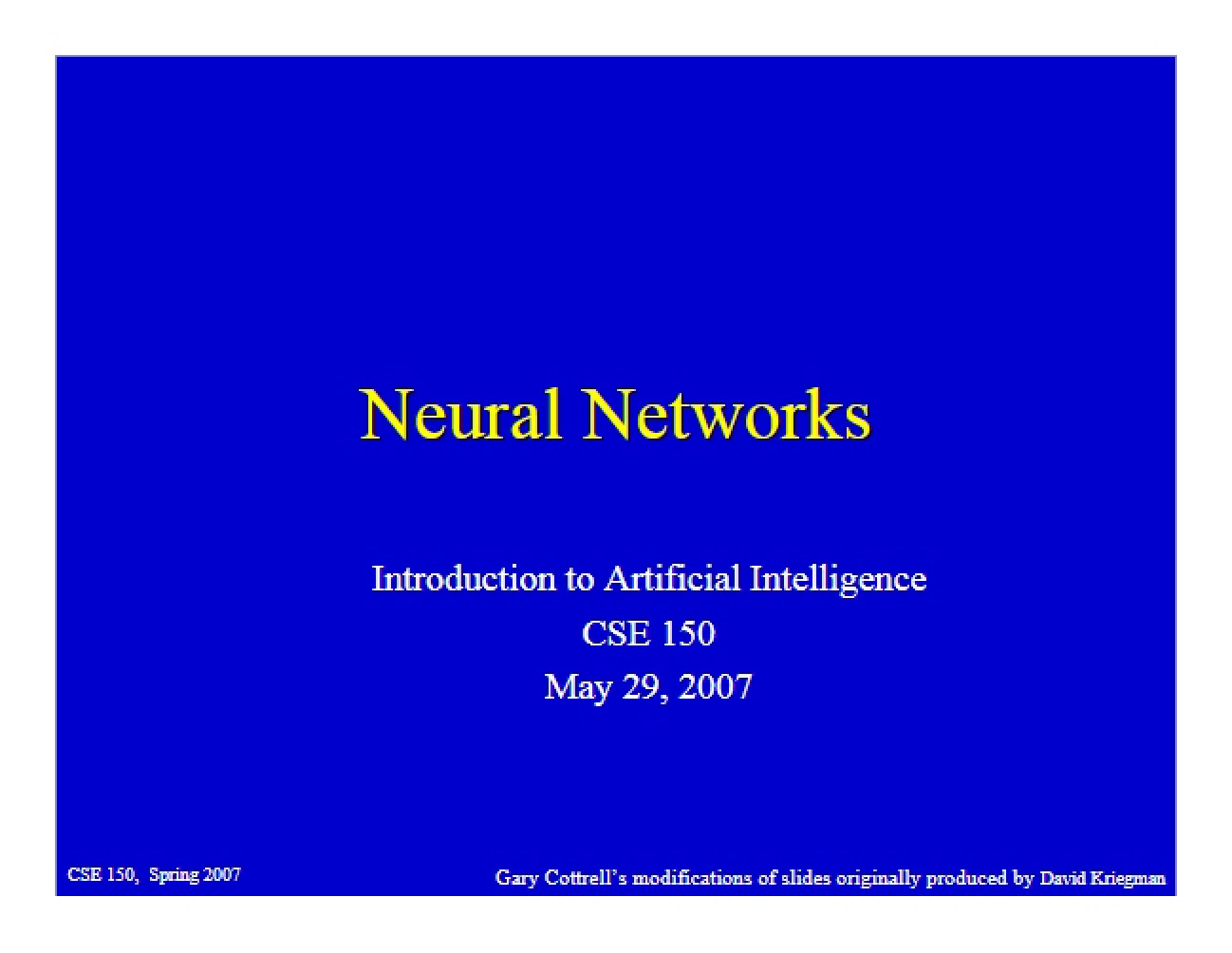 Neural Network Principles