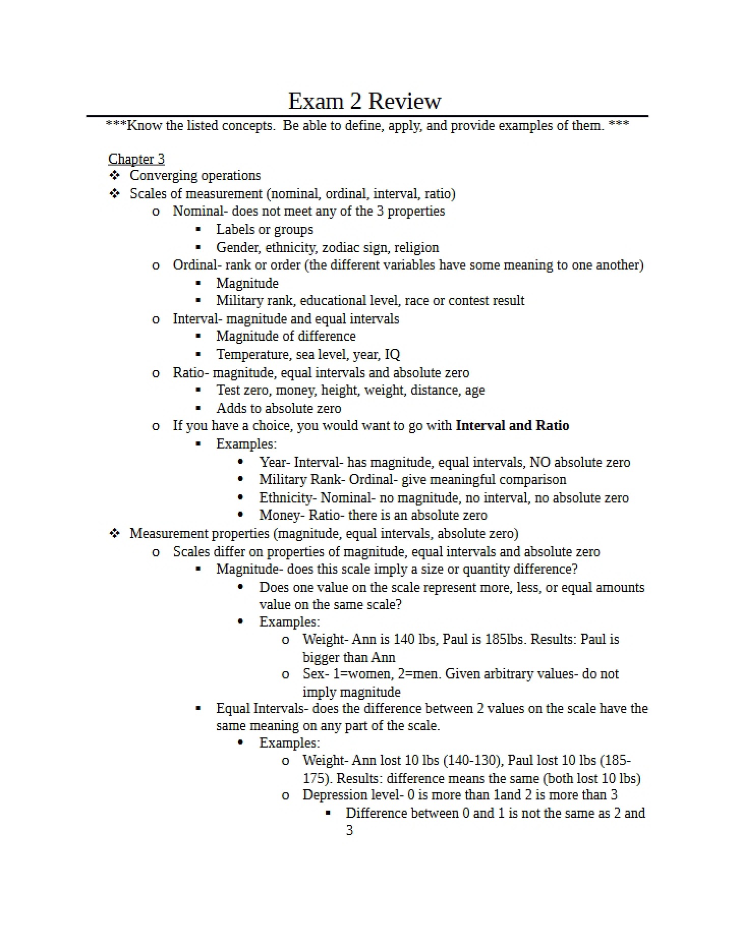 Guide Exam 2