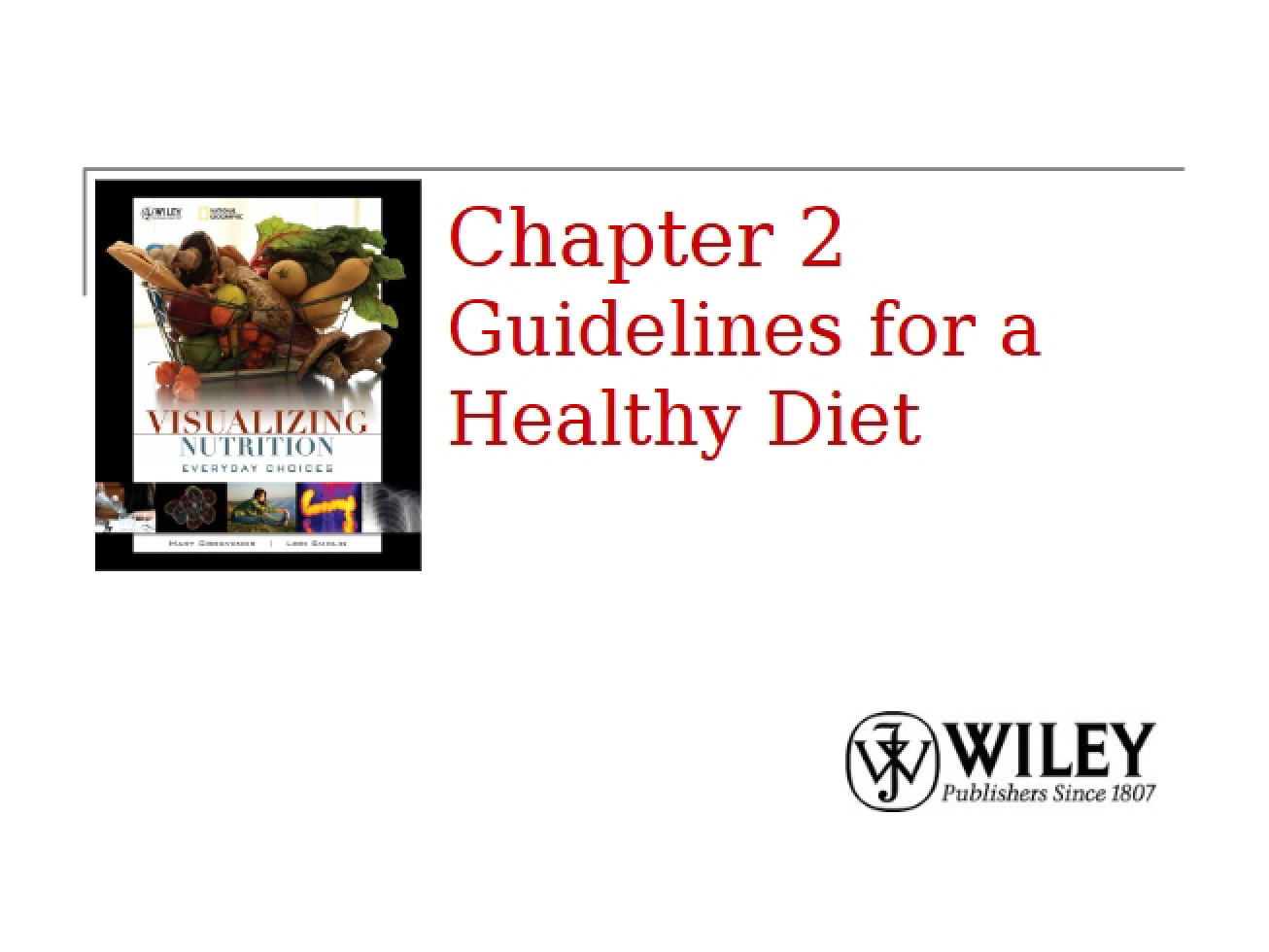Chapter 2 Guidelines for a Healthy Diet Handout
