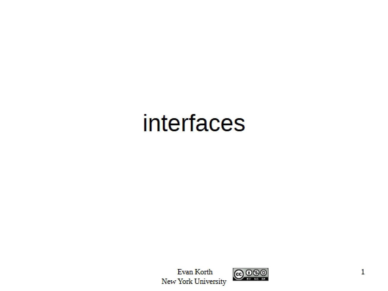 Programming Interfaces
