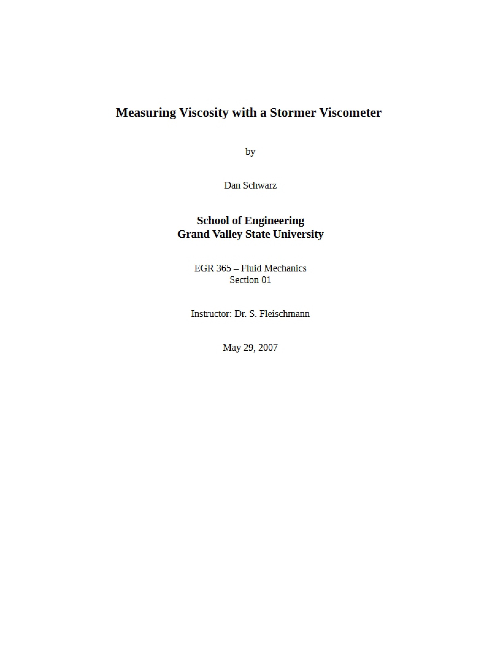 Stomer Viscometer Viscosity Measurement
