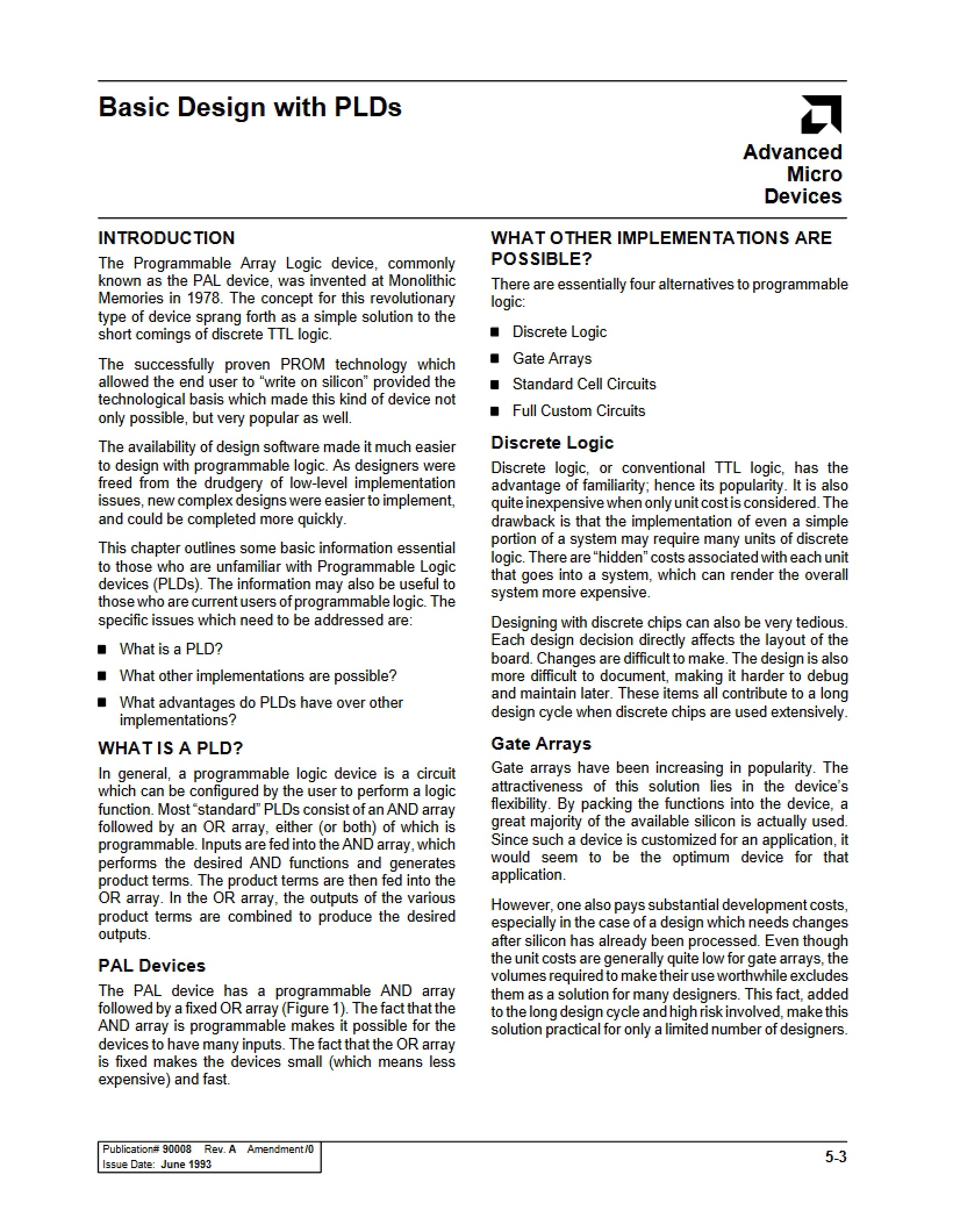 PLD Basic Design Principles