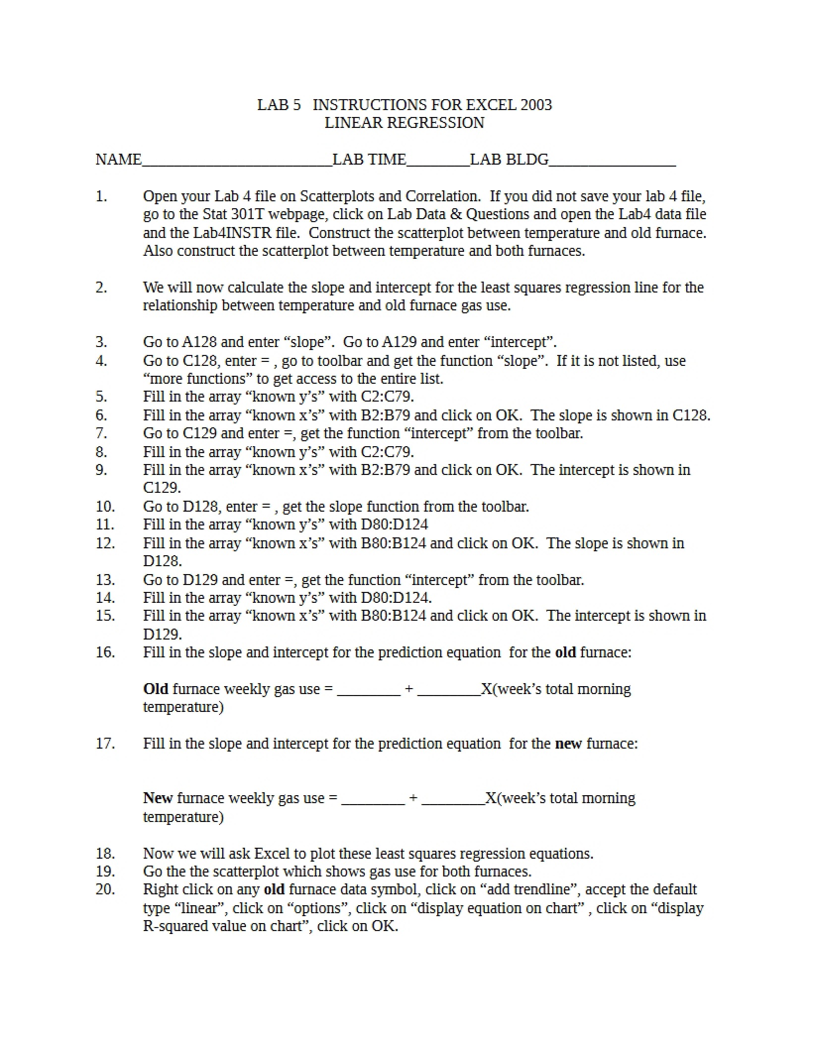 Regression Linear Models