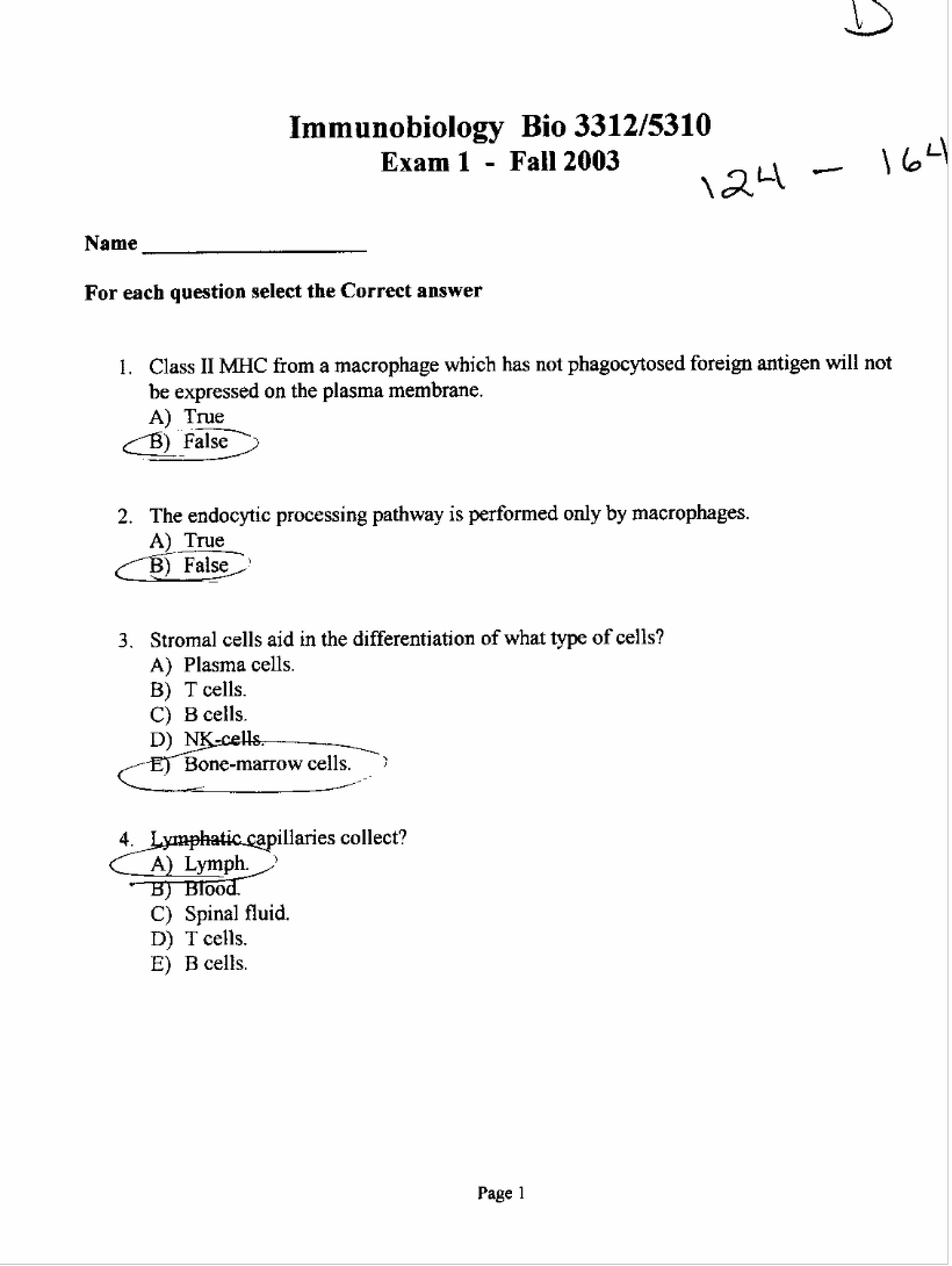 Exam 1 Sample Questions