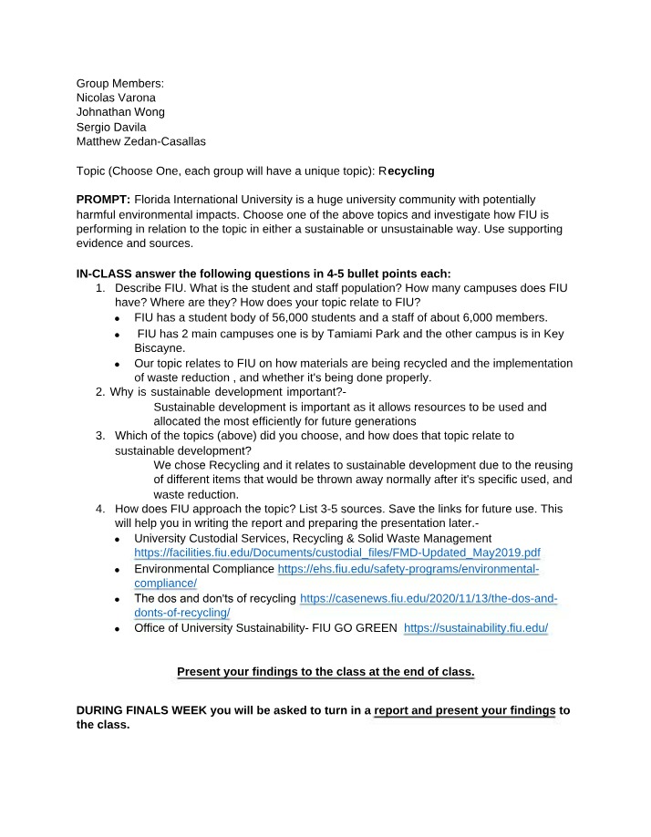 Worksheet for EVRL Campus Audit