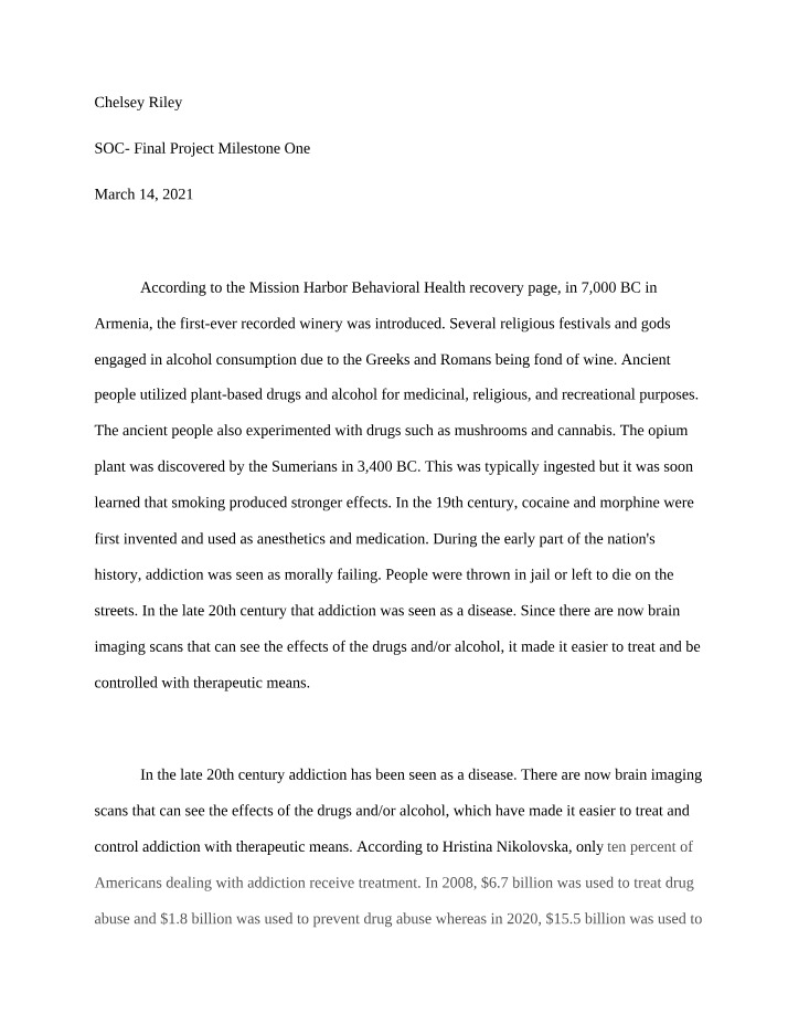 Drug and Alcohol Abuse Final Paper