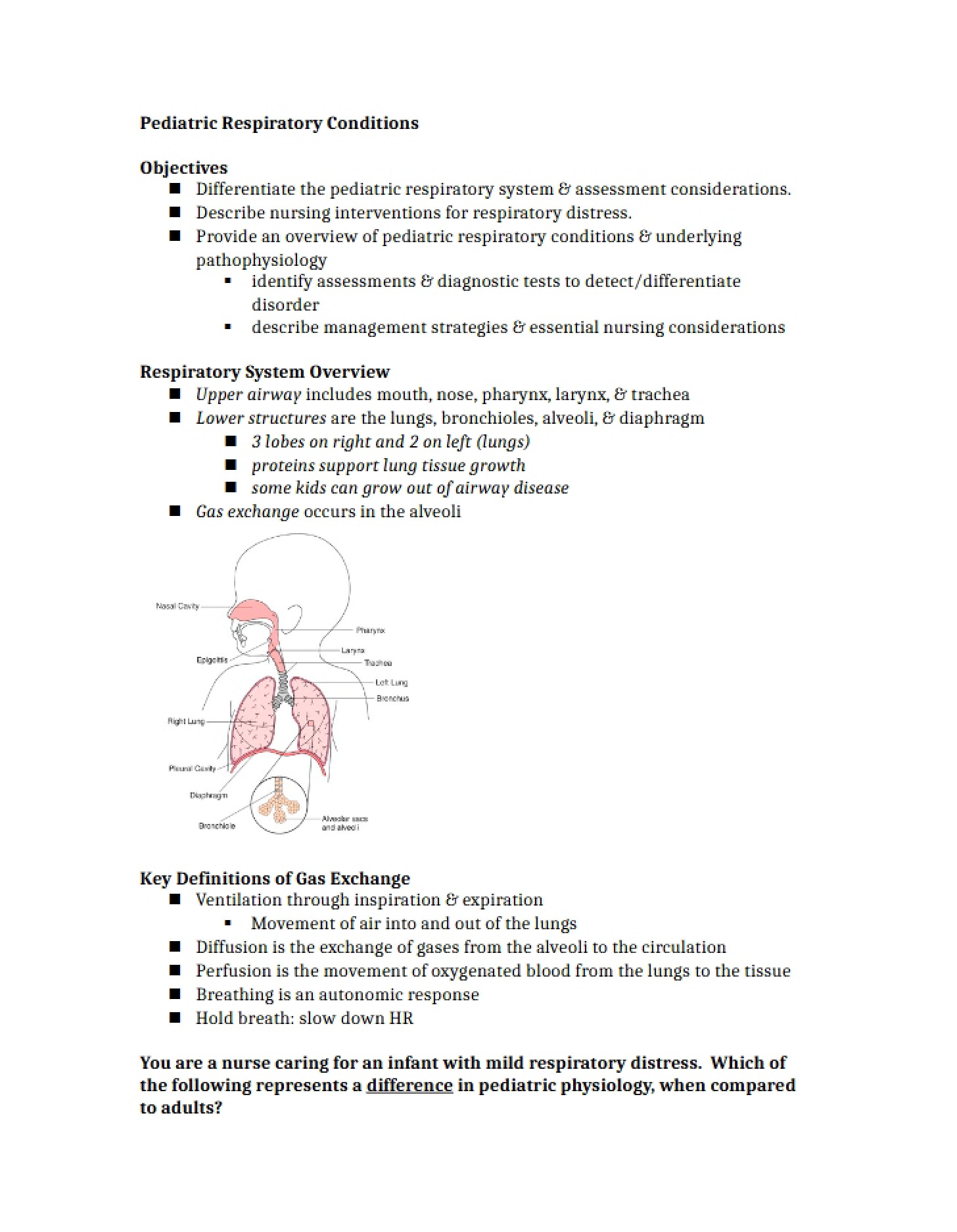 Respiratory Conditions in Pediatrics (Part 7)