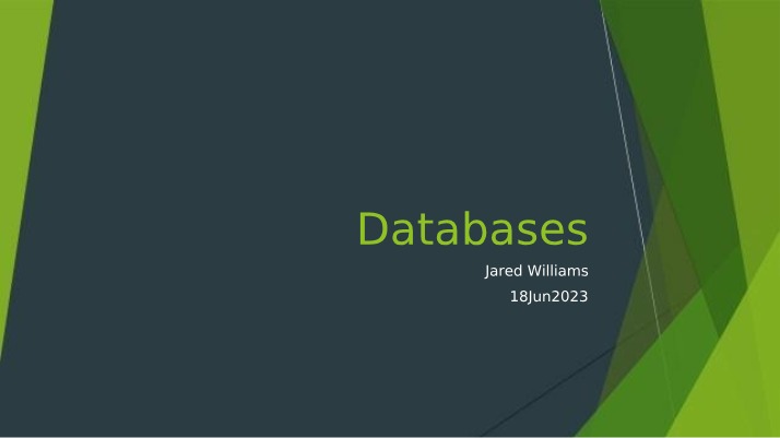 Lecture Notes on Databases